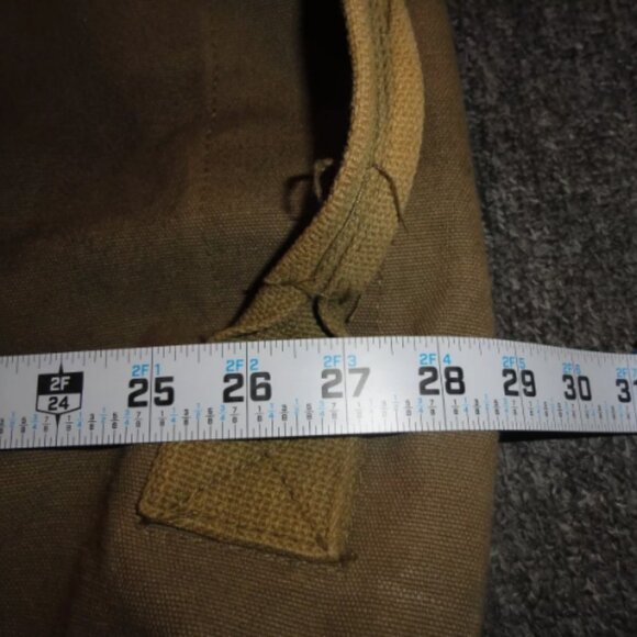 VINTAGE 1985 FRENCH FRANCE LARGE GREEN DUFFLE BAG COMMANDO SCHOOL ISSUE LD 4355 - Picture 5 of 13